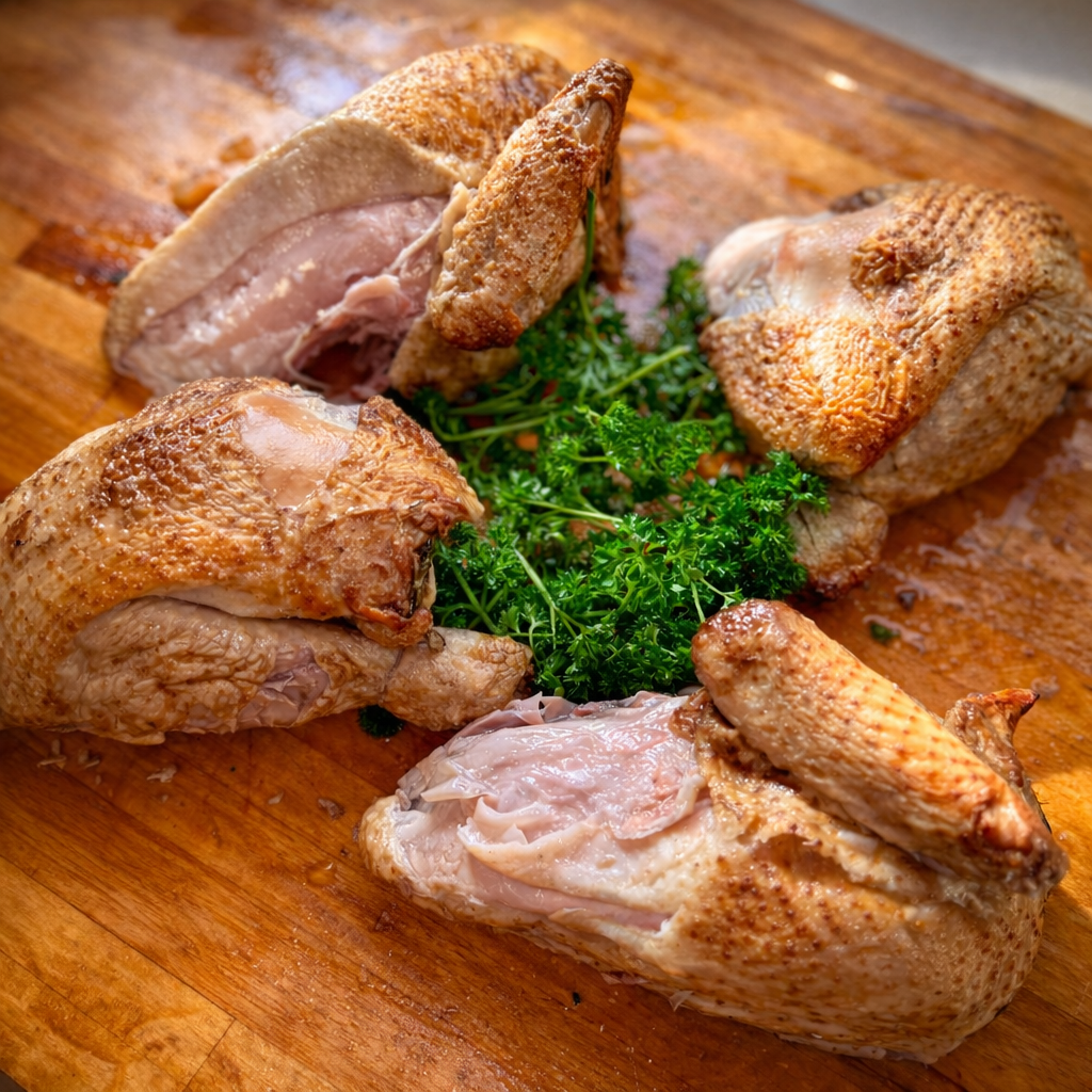 Free-Range (Quartered) Smoked Chicken 500-600g (2x thighs and drumsticks)