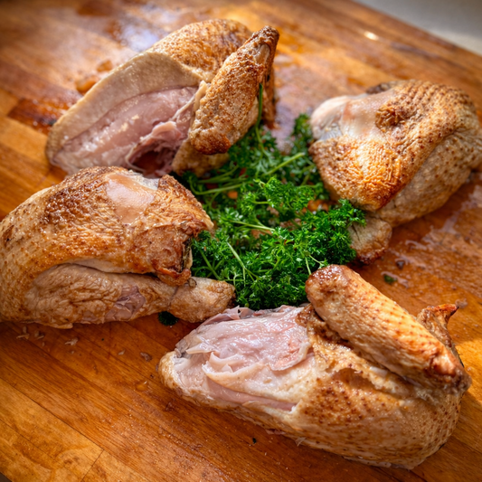 Free-Range (Quartered) Smoked Chicken 500-600g (2x thighs and drumsticks)